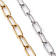 304 braccialetti a catena con graffetta in acciaio inossidabile BJEW-TA0003-04-4