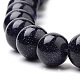 Synthetic Blue Goldstone Beads Strands G-S259-41-10mm-3