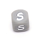 Cuentas del alfabeto de silicona para hacer pulseras o collares SIL-TAC001-01A-S-1