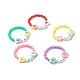 Love Flower Beads Stretch-Armband für Kinder BJEW-JB06954-1