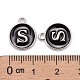 Platinum Plated Alloy Charms X-ENAM-S118-02S-P-3