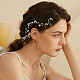 CHGCRAFT 2Pcs 2 Style Bridal Pearl Rhinestone HairBand OHAR-CA0001-07-6