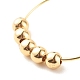 銅線巻き指輪  男性女性のための真鍮ビーズリング  ライトゴールド  usサイズ10 1/2(20mm) RJEW-JR00421-5
