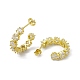 Rack Plating Brass Cubic Zirconia Stud Earrings for Women EJEW-M213-35G-A-2