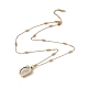 304 Zauberspiegel aus Edelstahl mit Halskette mit Geburtsblumenanhänger für Frauen STAS-H174-01G-G-1