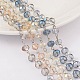 Faceted Rondelle Handmade Electroplate Glass Beads Chains AJEW-JB00130-1