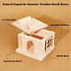 Casa de hámster de madera de pino ahandmaker DIY-GA0001-67-4