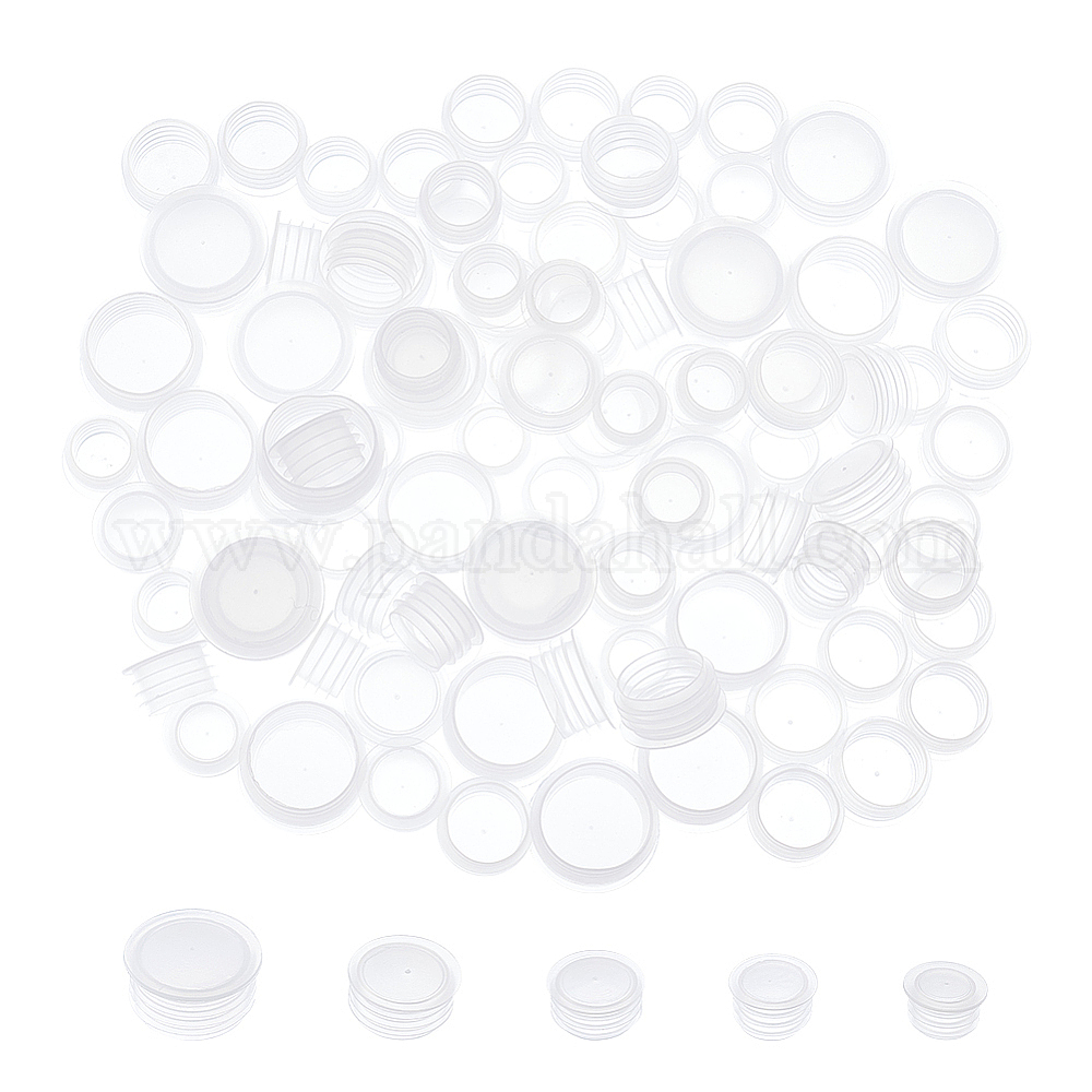 50 Bouchons Silicone Noir - 5 Tailles (4-9.5mm) - Étanches Et Flexibles - Pour Trous De Tubes Ou Bouteilles