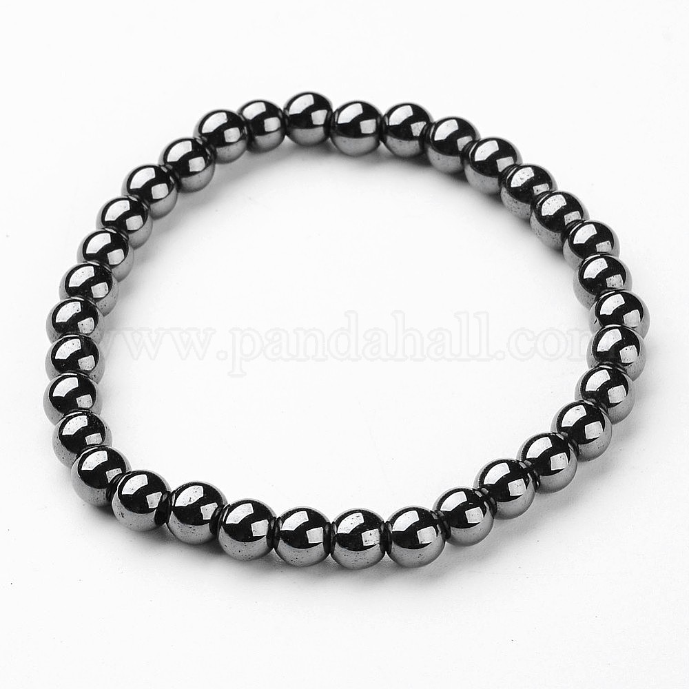 Wholesale Synthetic Hematite Stretch Bracelets - Pandahall.com
