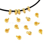 Rohrbügel im tibetischen Stil, Schleifenbügel, Perlen der Patsche, cadmiumfrei und bleifrei, golden, 9x6x4 mm, Bohrung: 1.5 mm, Innendurchmesser: 3 mm