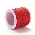 Braided Nylon Thread, DIY Material for Jewelry Making, Red, 0.8mm, 100yards/roll
