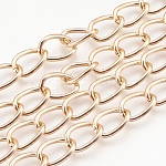 Aluminio cadena de decoración cadenas cadenas retorcidas bordillos, sin soldar, dorado, 15x10x2mm
