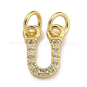 Буквица из латуни с подвесками из кубического циркония KK-Q814-26U-G