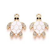 Rhinestone сплава и эмали подвески PALLOY-T092-40G-01