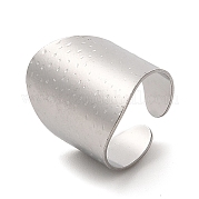 304 anillo de puño abierto de acero inoxidable RJEW-Z015-04P