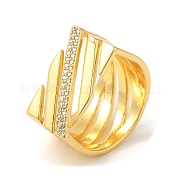 Кольца из латуни с микропаве RJEW-U008-30G