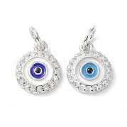 Подвески из латуни с кубическим цирконием и эмалью ZIRC-C022-34P