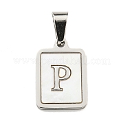 Подвески из натуральной белой ракушки из нержавеющей стали 304 STAS-S130-03P-P