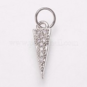 Латунные микро проложить кубического циркония подвески KK-P134-16P