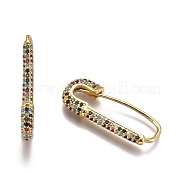 Латунные серьги обруча EJEW-K085-01G