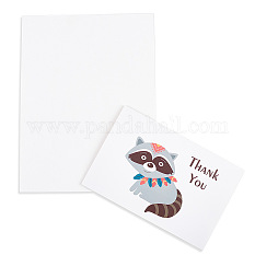 Dankeskarten-Sets mit Umschlag und Tiermuster von Craspire DIY-CP0001-67