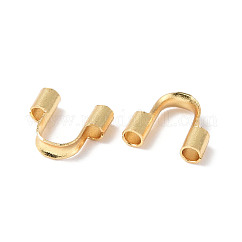 Drahtschutz und -protektoren aus chirurgischem Edelstahl 304, echtes 18k vergoldet, Bohrung: 1 mm, 4.7~5x5.5x1.6 mm
