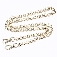 Bag Chains Straps, Iron Cable Link Chains, with Alloy Spring Gate Ring, for  Bag Replacement Accessories, Light Gold, 1190x9mm