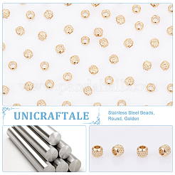 60 шт. 201 бусины из нержавеющей стали STAS-UN0056-02