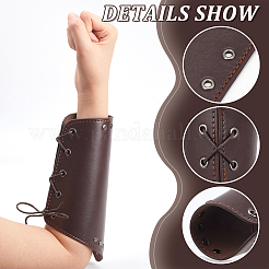 Регулируемый браслет из искусственной кожи с восковыми хлопковыми шнурами AJEW-WH0248-455A