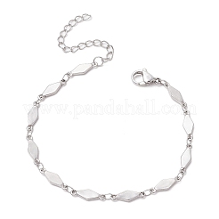 Браслеты-цепочки из нержавеющей стали 304 с ромбовидными звеньями для женщин&nbsp;BJEW-JB11603-02