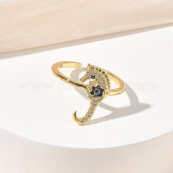 Кольца-манжеты с кубическим цирконием из нержавеющей стали 304 для женщин&nbsp;RJEW-Z122-02G-01