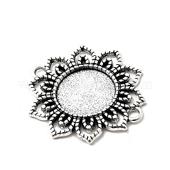 Тибетском стиле сеттинги подключения кабошон цветка сплава ободок PALLOY-J494-06AS