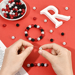 90 шт. 3 вида бусин в виде диско-шара RB-LT0001-01E