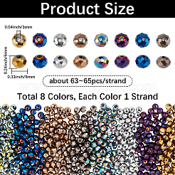 Гальванизируйте прозрачное стекло бисер нитей&nbsp;EGLA-LT0001-02C