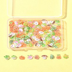 100 шт. 10 стиля мультяшных прозрачных смоляных кабошонов CRES-FS0001-20