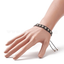 Плетеные браслеты из бисера ручной работы из японских семян&nbsp;BJEW-MZ00015