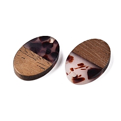 Подвески из прозрачной смолы и ореха RESI-T057-04B