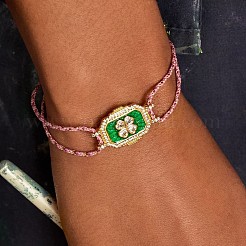 Bracciali in ottone con maglie in zirconia cubica&nbsp;FS-WG0CA3D-01