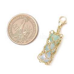 Круглый кулон из натурального селенита&nbsp;HJEW-TA00356