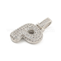 Латунные микропаве прозрачные подвески с фианитом KK-B099-01P-P