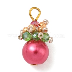 Кулоны из стекла с жемчугом и росписью для выпечки&nbsp;PALLOY-MZ00911