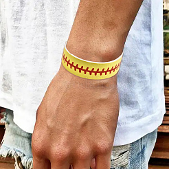 Браслет из 20 кожаного шнура с широким шнуром и кнопкой для мужчин и женщин GUQI-CL0001-01A