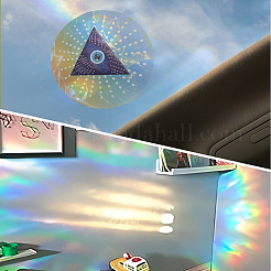 6 Stück bunte Sonnenfänger Regenbogenprisma elektrostatische Glasaufkleber&nbsp;DIY-WH0409-69D