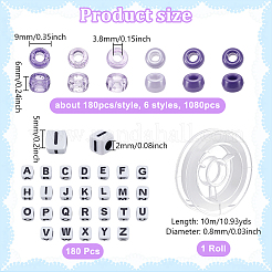 1480 шт. 7 вида пластиковых и акриловых бусин&nbsp;DIY-NB0014-78B