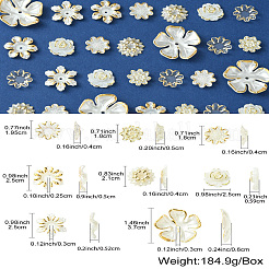160 stücke 8 arten abs imitation shell blumen perlen kappen&nbsp;FIND-CJ0002-26