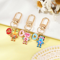 Подвеска из сплава робота с эмалью&nbsp;HJEW-YW00068