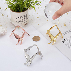 3 шт. 3 цвета бабочка хрустальный шар дисплей стенд сплав металлическое основание&nbsp;ODIS-BC0001-11