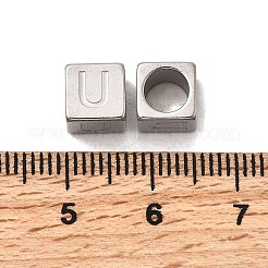 Европейские бусины из нержавеющей стали 304 STAS-D382-02U-P