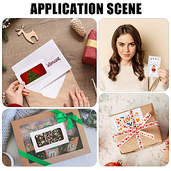 150 шт. прямоугольные бумажные мини-конверты для подарочных карт с полым видимым окном&nbsp;CON-GL0001-06