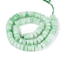 Окрашенные природные белый нефрит бисер пряди&nbsp;G-T143-17D